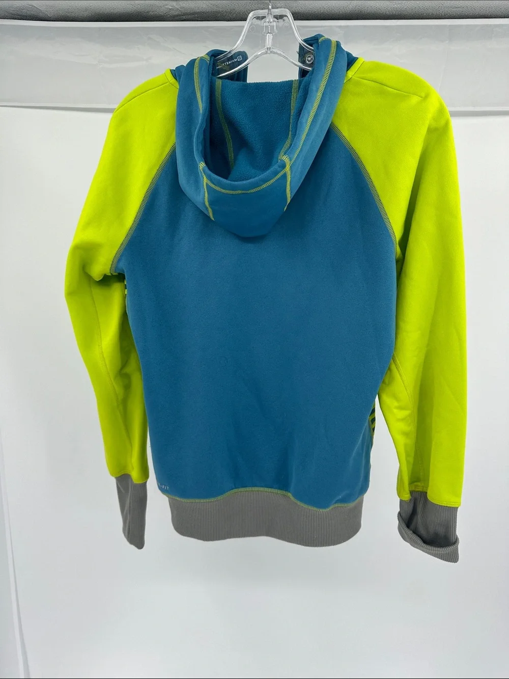 Nike Kids Teal & Neon Yellow Zip Hoodie